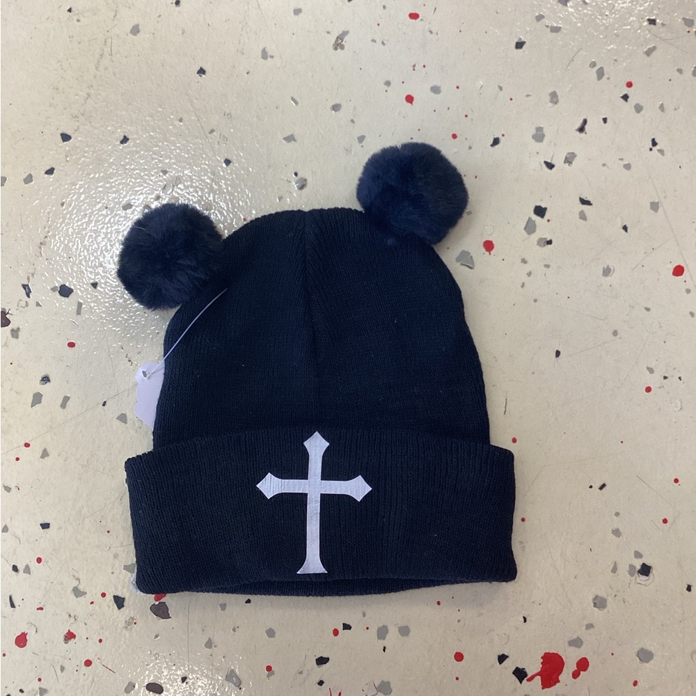 Kids cross beanie